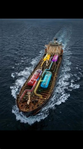 How Giant Ships Load Dangerous Chemicals?! 😱 #ships #chemicaltanker #oil #gas #petroleum