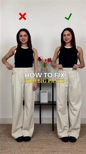 Loose pants again? 👖😩2 safety pins.10 seconds.Problem solved. ✨Zero tailor.