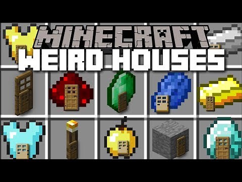 Minecraft WEIRD HOUSES MOD / FIND YOUR FAVOURITE YOUTUBERS HOUSE!! Minecraft