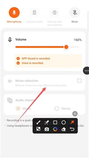 Xrecorder screen Recorder Audio setting, internal audio, Microphone, Noisecancellaion/#shorts#short✅