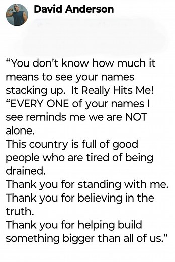 To every last one you and I truly mean it | David Anderson