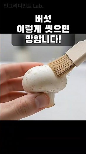 🍄버섯 절대 물에 씻지 마세요! 향과 영양 100% 살리는 꿀팁 대방출! #버섯세척법 #요리꿀팁 #Shorts