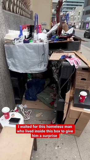 685K views · 10K reactions | Homeless man living in a BOX Gets a surprise he NEVER EXPECTED  #shorts | Charanjit Atwal - CJay | Facebook
