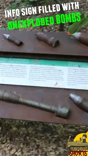 They Really Stuck Unexploded Bombs to a Sign. #ww2 #history #battleofthebulge #historic #ardennes