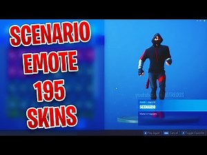 FORTNITE SCENARIO EMOTE - 195 SKINS