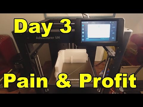 Flashforge Adventurer 5M Day 3! Failed prints, fixes, stupidity and printing the enclosure parts!