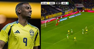 Alexander Isak at it again - Watch stunning goal and assist in Sweden's 5-1 win last night