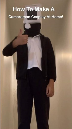 How To Make A Cameraman Cosplay At Home! #skibiditoilet