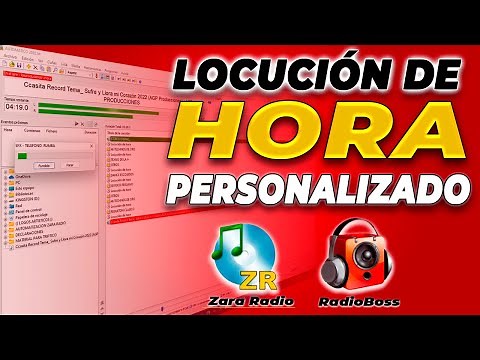 Como Hacer Locución de HORA Personalizado con en NOMBRE DE TU RADIO para Zara Radio (RadioBoss) 2024