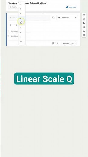 How to prepare Linear scale questions in the Google form?