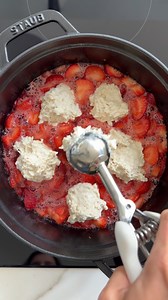 STOVETOP STRAWBERRY DUMPLINGS! 🍓 https://www.justataste.com/stovetop-strawberry-dumplings-recipe/ | Just a Taste