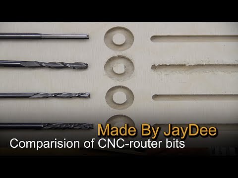 Comparison of 4 different CNC endmill router bits