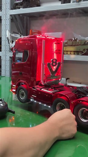 DIFF LOCK TEST: CUSTOM 1/14 RC TRACTOR WITH LED LIGHTS! 🔒