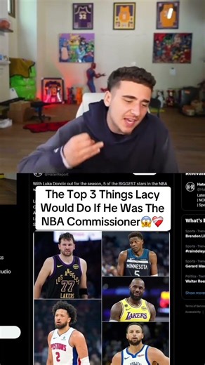 Top 3 Things Lacy Would Do If He Was The NBA Commissioner #lacy #nba #basketball #twitchclips #viral