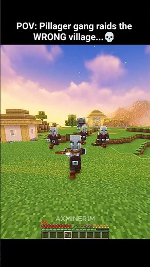 Pillager Gang vs 100 Days Hardcore Village 💀 #shorts #minecraft