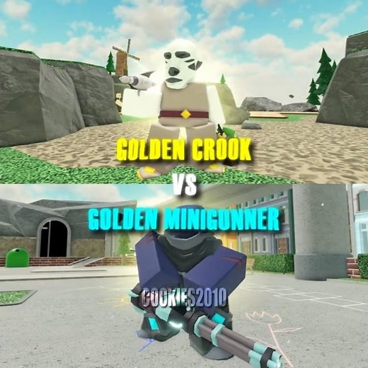 Golden Crook VS Golden Minigunner In TDS!