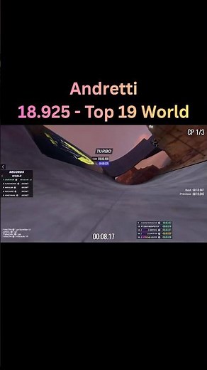 TOP 19 WORLD 🔥 ANDRETTI – 18.925 | Trackmania Weekly Shorts Week 72