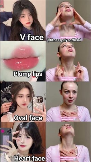 Get V Face, Plump Lips & Perfect Face Shape Naturally 😍✨#kpop #shorts