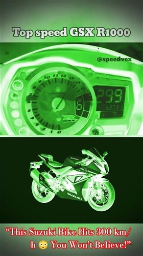 “Suzuki GSX-R1000 Top Speed 🏁 300 km/h Monster 🔥#GSXR1000 #SuzukiGSXR #TopSpeed