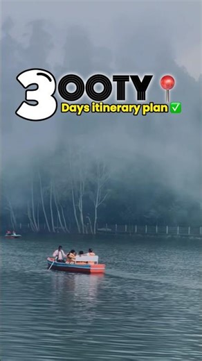 📍Ooty 3- days itinerary plan ✅ #viralvideo #ootyitinerary #shorts #trending #viral #travel #ytshort