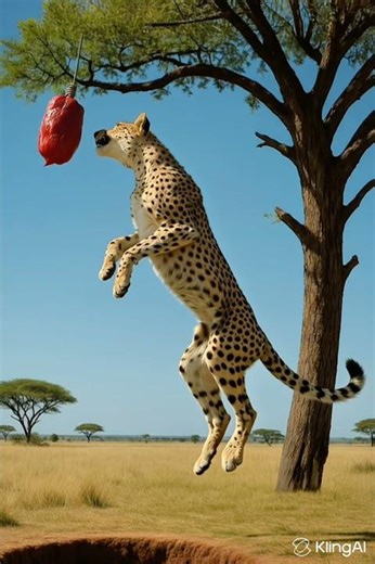 Cheetah’s Insane Jump for Food 🐆🔥