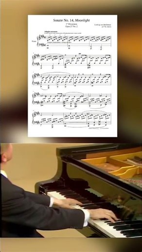 Moonlight Sonata 1st Movement - L. W. Beethoven #piano #music #classicalmusic