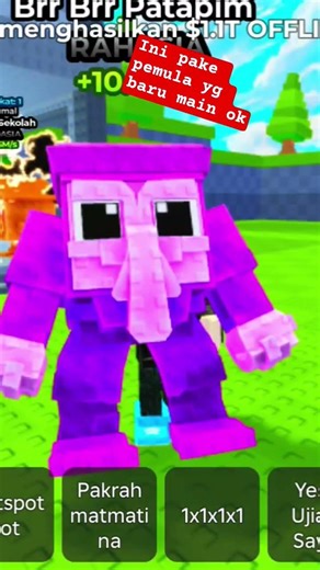 pake pemula yg baru main di game Roblox (+1 backflip untuk brainrot)