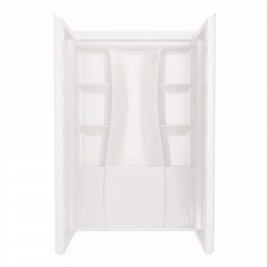 Reviews for Delta Classic 500 48 in. W x 73.25 in. H x 34 in. D 3-Piece Direct-to-Stud Alcove Shower Surrounds in High Gloss White | Pg 2 - The Home Depot