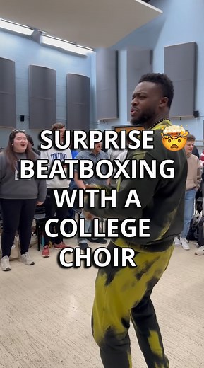When a beatboxer crashes a choir party 🎶😄🎤 #beatboxer #beatbox #beatboxing #celloboxer #choir #collegechoir #collegevisit #marchmadness #marchmusicmadness | Kevin "K.O." Olusola