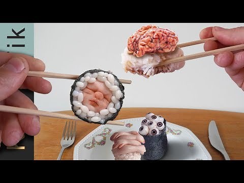 Eating weird looking SUSHI with ORGANS!