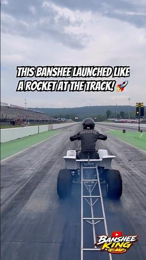 This wheelie bar banshee is stupid fast! 💨 #banshee350 #2stroke #dragracing
