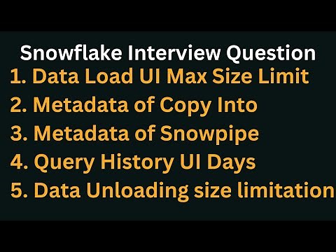 Top 5 Snowflake Interview Questions and Answers for Experienced