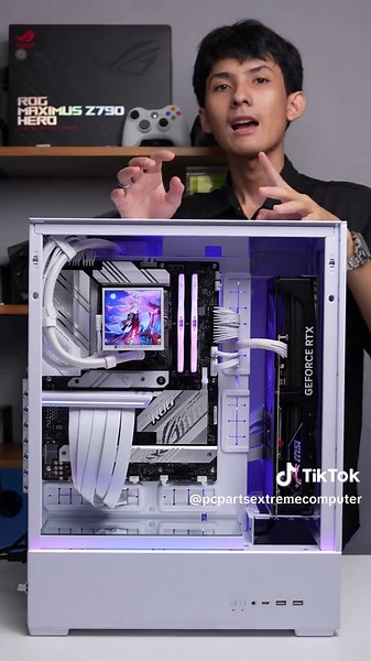 មើលសាមញ្ញតែមិនសាមញ្ញជាមួយ LianLi SUP01💎✨ Specs: I9 14900F RTX 4080 Super M.2 990pro 2TB💯❤️ #RTX4080super #gamingxslim #pcbuilds #gamingpc #pcpartsextreme #pcpartsextremecomputer #cuteaesthetic #aestheticpcsetup