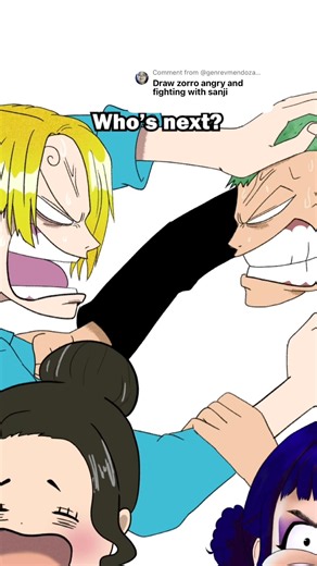 Zorro and Sanji fighting #onepiece #anime #drawing