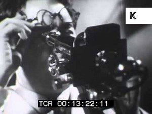 1930s Scientist Looks into Microscope, Research, Science, Archive Footage