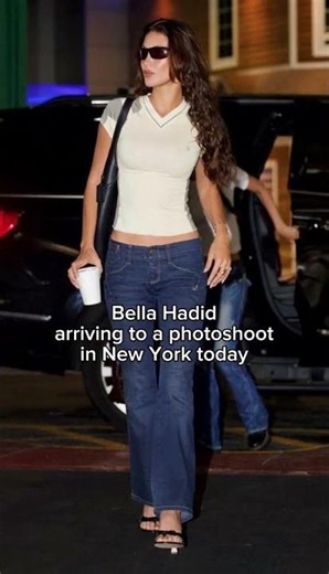 New! Bella hadid in New York today#bellahadid #photoshoot... #Shorts #models.wrldd