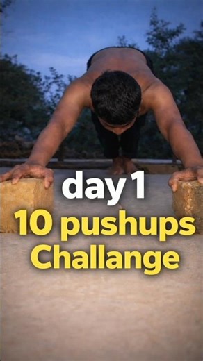 💥 Body Banane Ka Day 1 | 10 Pushups Challenge #desifitness #day1 #shorts