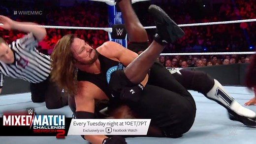 42M views · 446K reactions | Monster Eclipse and B'N'B square off in a hard-hitting bout and AJ Styles wants to prove he knows WHAT'S UP on WWE Mixed Match Challenge! | WWE Mixed Match Challenge | Facebook