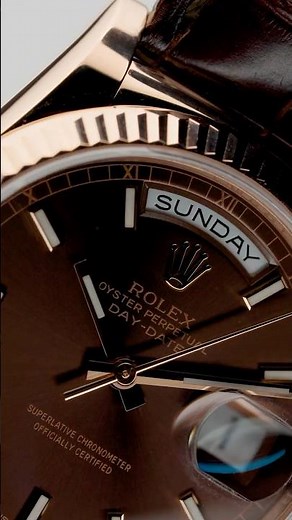 Rolex President Day-Date Rose Gold Chocolate Dial Mens Watch 118135 | SwissWatchExpo