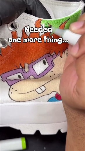 Chuckie Needed Some Color 😂🔥 | Rugrats Custom Shoes #shorts #nostalgia #nickelodeon #cartoon