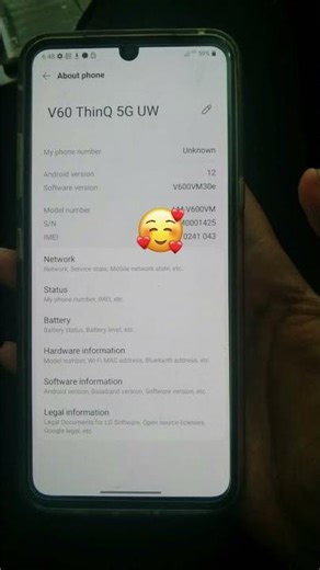 LG v60 (v600vm) baseband unknown fix + Repair 0000 imei service avilable whatsapp 03095825375