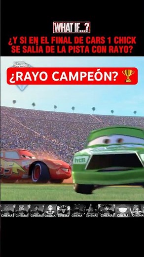 💎 ¿Y si Chick salía de Pista con Rayo en el FINAL DE CARS 1? 👀🔥⁉️ #cars #whatif #mcqueen #memes #fyp