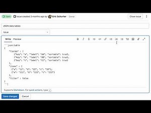 Demo: JSON Tables in Markdown