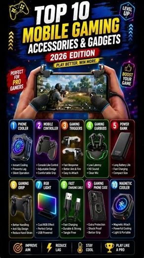 🎮🔥 TOP 10 MOBILE GAMING ACCESSORIES & GADGETS — 2026