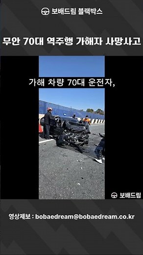 [보배드림 블랙박스] 무안군 70대 역주행 가해자 사망사고