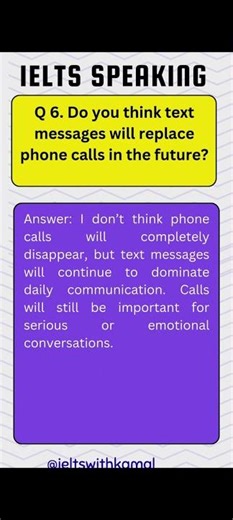 IELTS Speaking Part 1: Intro Questions about Text Messages with Answers | Part 2 #shorts