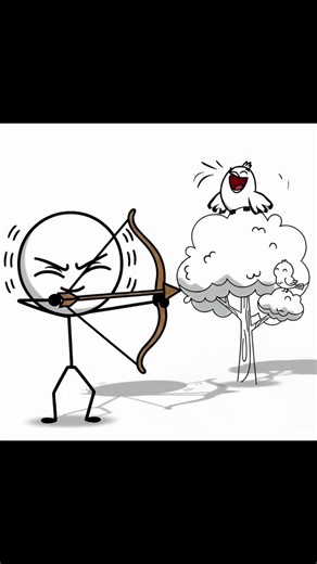 The bird laughing 🤣 🤣 #ai #comedy #funny #memes #viral #shorts #trending #animation #stickman #like