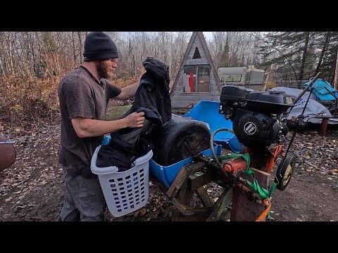 DIY simple off grid washing machine l NO ELECTRICITY l no running water