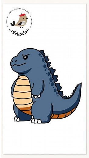How To Draw Godzilla #artducation #howtodraw #godzilla #drawing #shorts