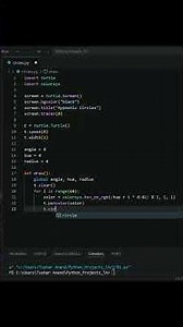 Hypnotic Rainbow Circles in Python 🌈🌀#coding #python #pythonprogramming #programming #turtlegraphics